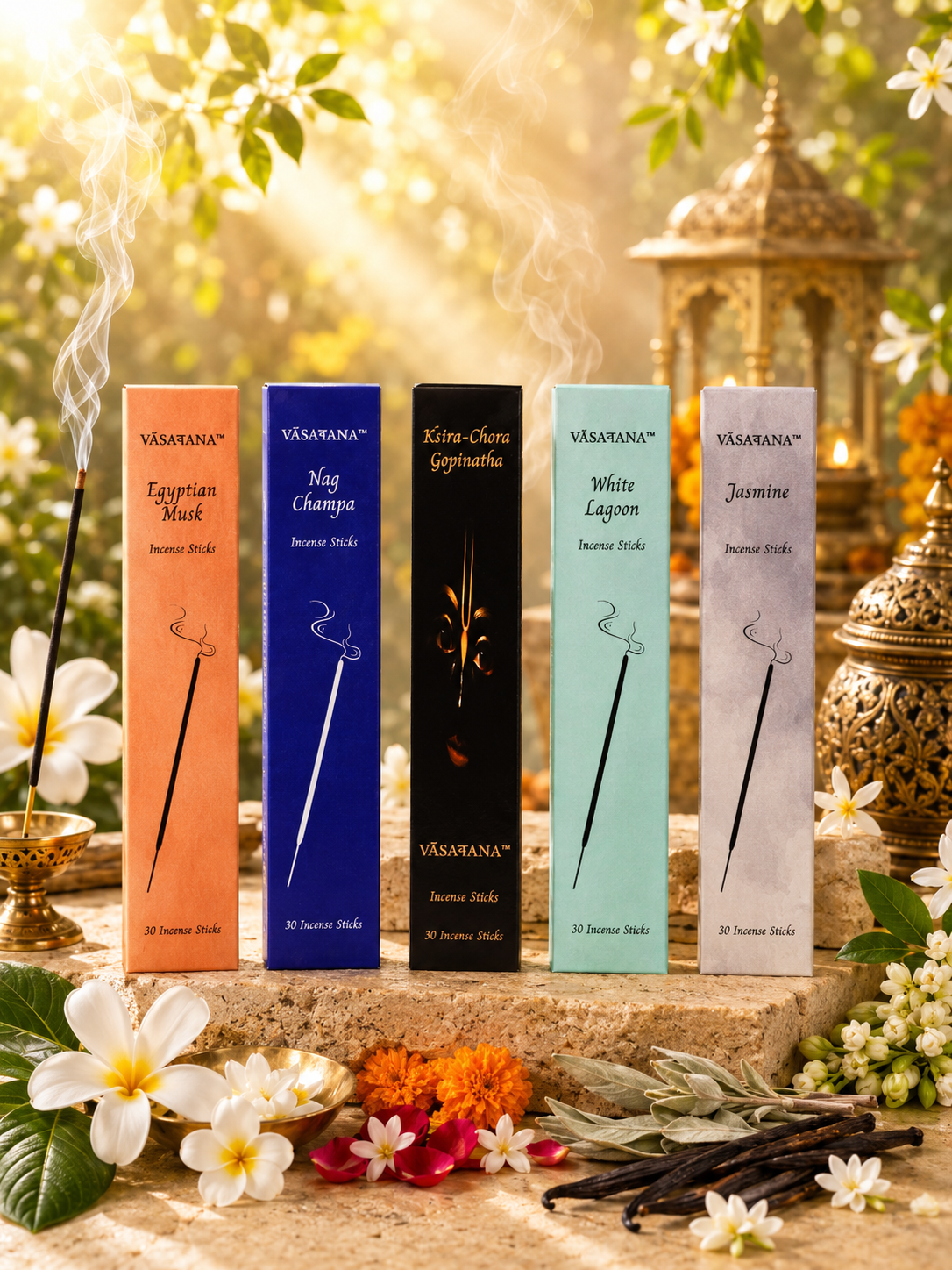 Vasaवana Assorted Incense — 5-Pack (Complete Collection)