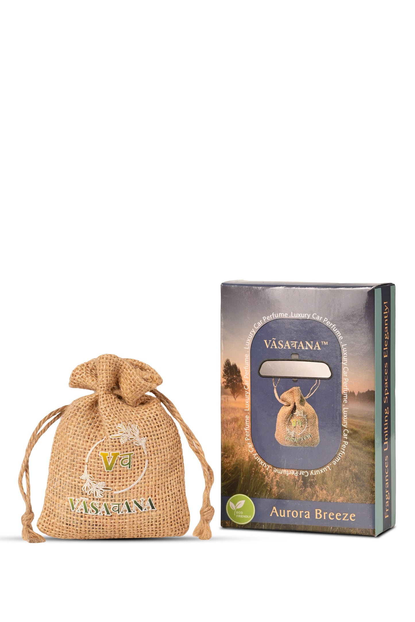 Aurora Breeze — Organic Jute Car Perfume | Vāsaवana