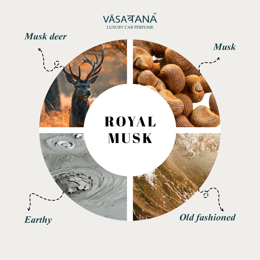 Vāsaवana Luxury Car Perfume - Royal Musk